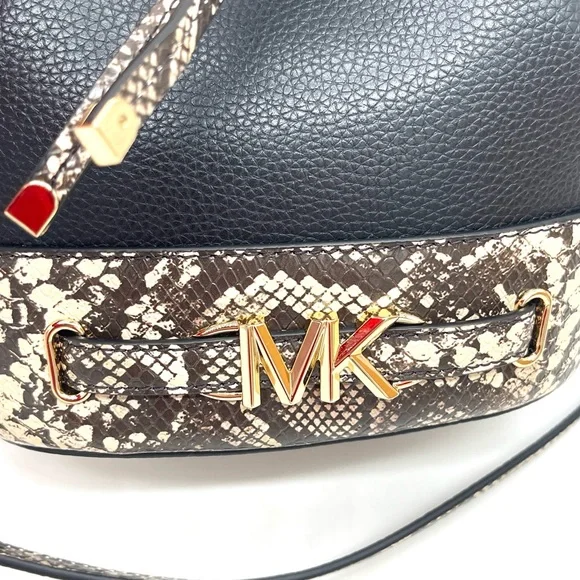 Michael Kors Reed Medium Belted Bucket Messenger Crossbody Bag
